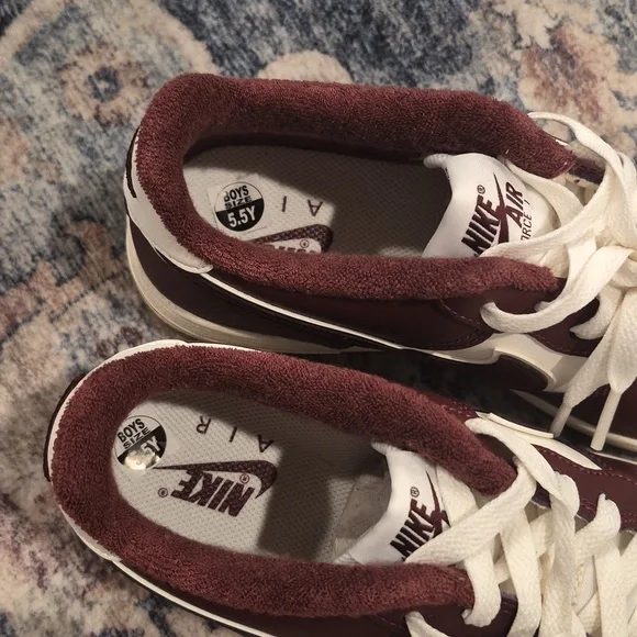 Nike Air Force 1 LV8 (GS) Sail/Night Maroon, 5.5/6 Youth, 7/7.5 Women's - Picture 12 of 16